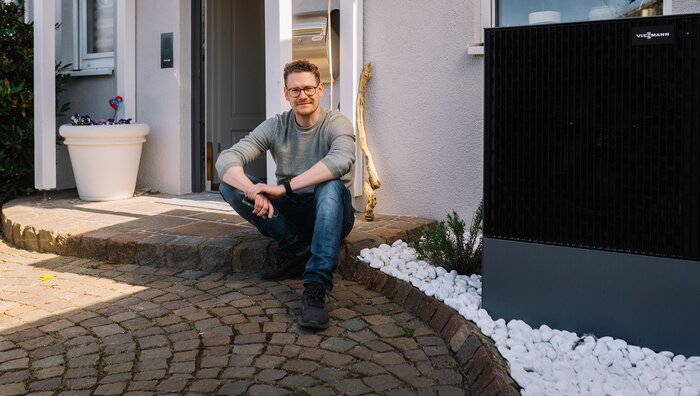 Wärmepumpe von Viessmann , Außeneinheit | © Bildnachweis: ©Pfalzwerke/Patrick Junker