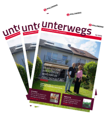 Titel Kundenmagazin Pfalzwerke unterwegs 02/2026
