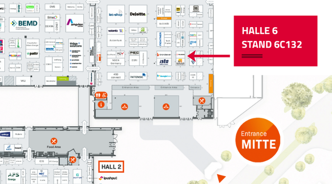 Hallenplan E-world | © Pfalzwerke