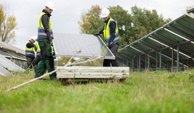 Abbau Solarmodule | © Pfalzwerke
