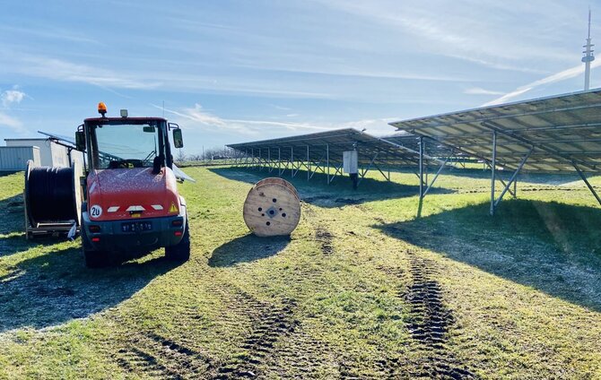Solarpark Kabel | © Pfalzwerke