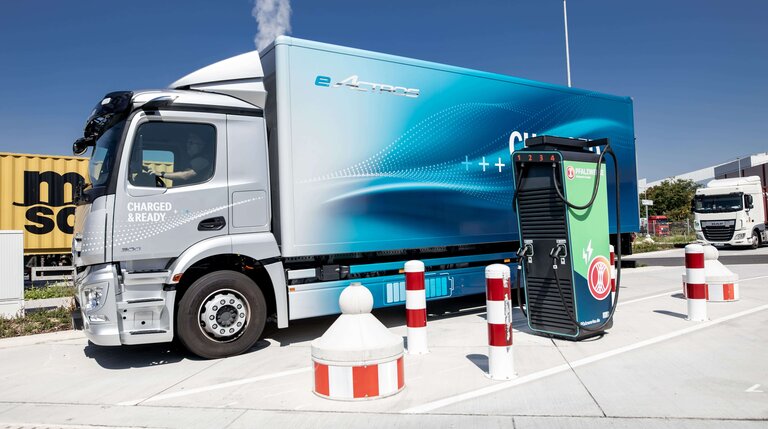 Pfalzwerke Ladepark spezielle für Elektro-nutzfahrzeuge in Frankenthal