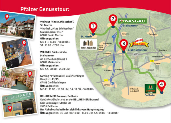 Genusstour-Karte | © Pfalzwerke