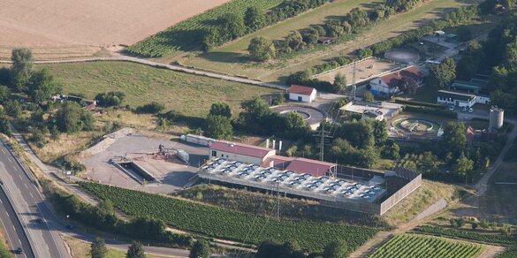 Geothermiekraftwerk Insheim Vogelperspektive Geothermiekraftwerk Insheim