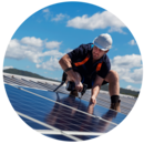 Solaranlage wird montiert