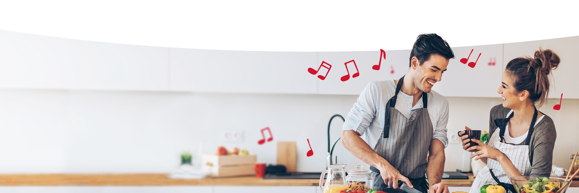 Paar beim Kochen