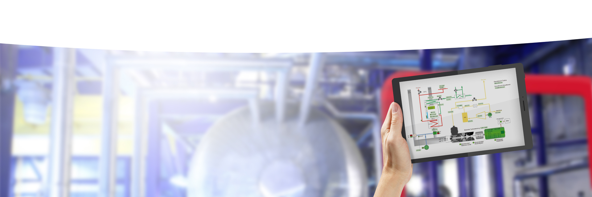 Waerme Dampfversorgung Tabletsicht