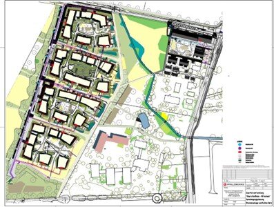 Das Bild zeigt den Lageplan des Quartier Oberschleißheim. 