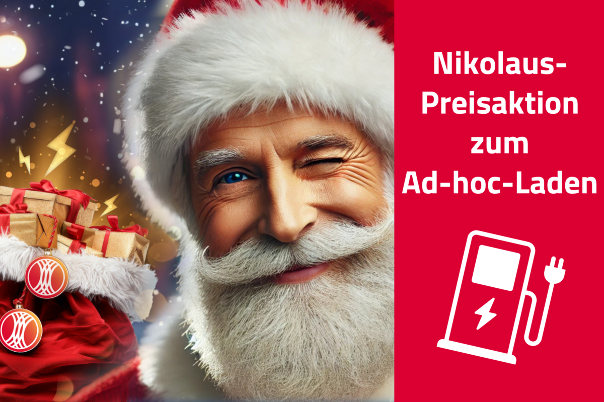 Ein Nikolaus blinzelt in die Kamera. 