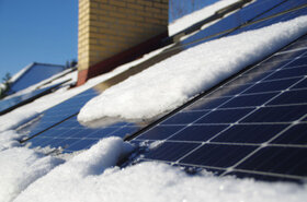 Schnee auf PV-Modulen