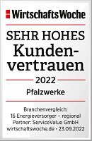 WiWo sehr hohes Kundenvertrauen 2022 WiWo sehr hohes Kundenvertrauen 2022